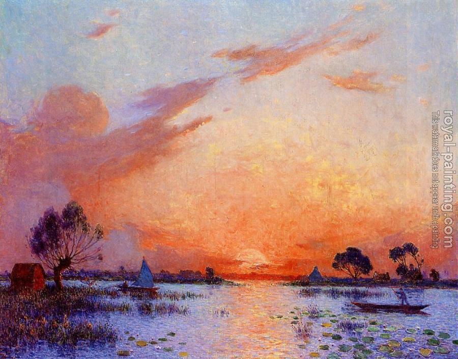 Ferdinand Loyen Du Puigaudeau : Sunset in Briere II